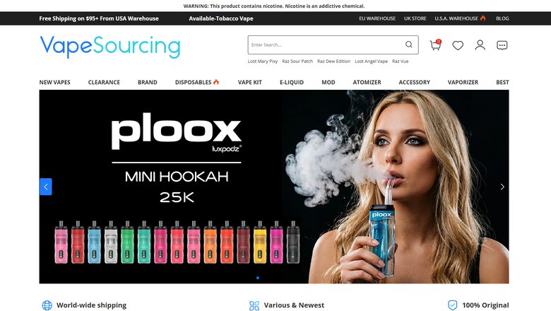 VapeSourcing 网站案例